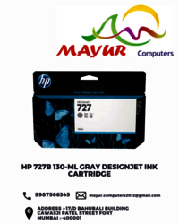 HP 727B 130-ml Gray DesignJet Ink Cartridge