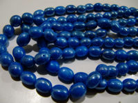 Mystic Coated Blue Topaz Dyed Quartz Oval Plain 8 to 10mm Beads Strand 8''long