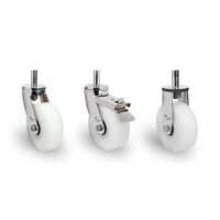 Heavy Duty Pin Type SS Fabricated Caster On UHMW Wheels