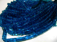 Blue Topaz Cube Shape 5mm Beads Sold Per strand 10 inches long