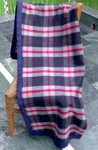 Acrylic Blanket - Color: Black Red And White Checkered