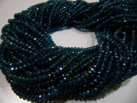 Blue Topaz Coated Hydro Quartz 4mm Beads Rondelle Faceted Per Strand 150 beads