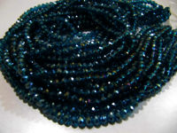 Blue Topaz Coated Hydro Quartz 4mm Beads Rondelle Faceted Per Strand 150 beads