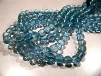 Natural Blue Topaz Faceted Round 5-6mm Beads Strand 5 inch long