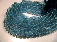 Natural Blue Topaz Faceted Round 5-6mm Beads Strand 5 inch long