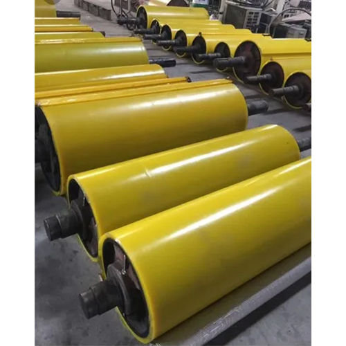 Polyurethane PU Rubber Rollers - Mild Steel, 40-2000mm Diameter, Red Color | Industrial Usage, Metal Handle, Abrasion Resistant, Lightweight