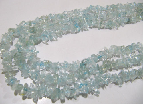 Natural Blue Topaz Uncut 6to 8mm Beads Strand 34 inch Long