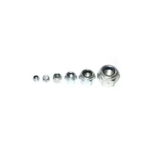 Nylock Nut - Stainless Steel, Hexagon Head, Powder Coated Finish, Rust Proof Silver | Highly Durable for Industrial Usage