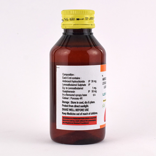 100ml Ambroxol Hydrochloride Levosalbutamol Sulphate And Guaiphenesin Syrup