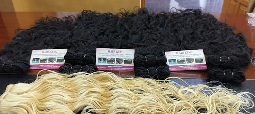 WEFT HAIR BUNDLES WITHOUT CHEMICAL  PROCESS  100% CLEANED HAIR