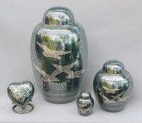 Brass Pewter Finish Classic Cremation Urn for Human Ashes,Traditional Funeral Urns Wholesale Supplies