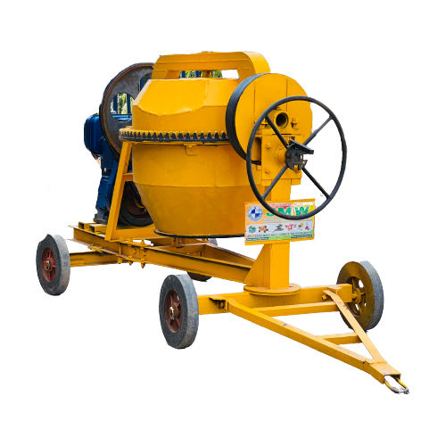 Half Bag Folding Chasis Mixture Machine - Color: Yellow