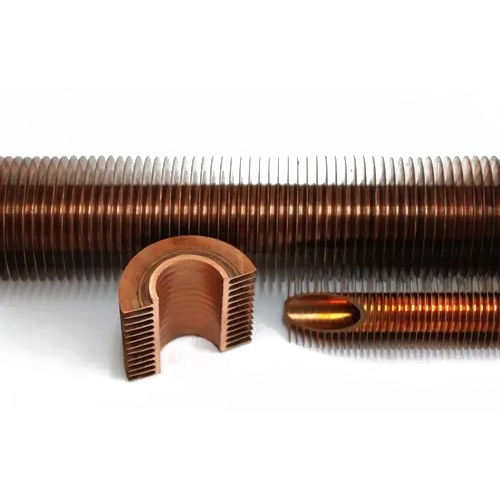 Industrial Copper Integral Finned Tube - Shape: Round