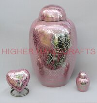Mother of Pearl Brass Cremation Urn for Human Ashes - Premium Quality Burial Urns Manufacturer