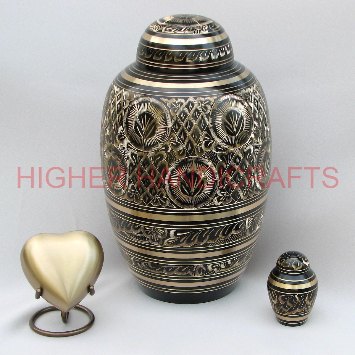 Mother of Pearl Brass Cremation Urn for Human Ashes - Premium Quality Burial Urns Manufacturer