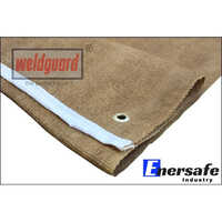 Welding Blankets Non Asbestos - Ceramic Fiber With Ss Wire Insert 1m X 2m, Brown/black/white, 1260c Operating Temp, 2mm-3mm Thickness, Fire Protection