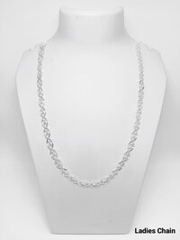 New 92.5 Silver Ladies Chain