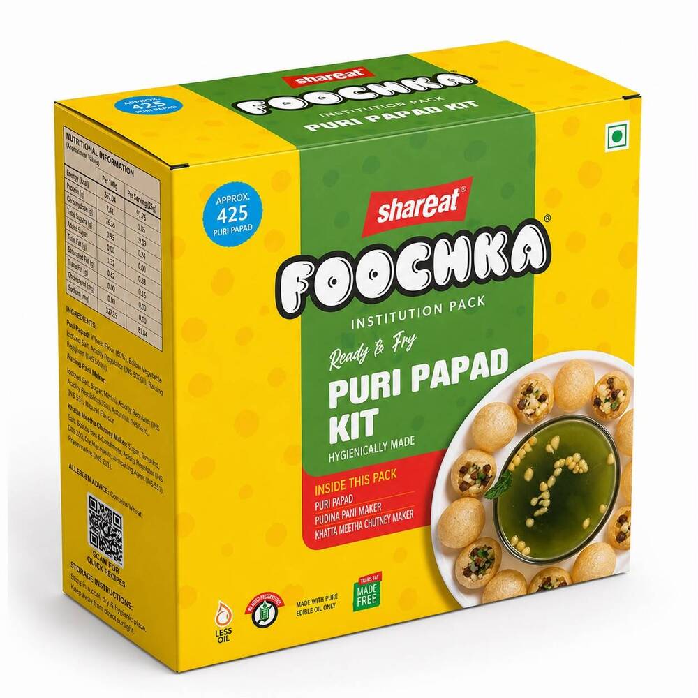 Ready-To-Fry Khajur Imli Chutney Puri Papd Kit - Packaging: Bag