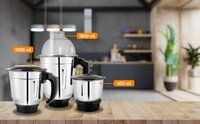 Stainless Steel 3 Pieces Mixer Grinder Jar Set