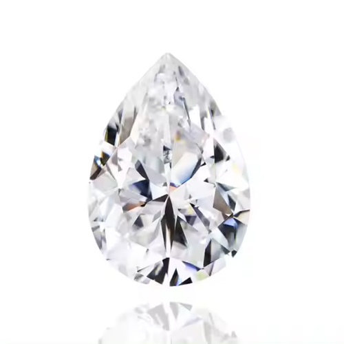 White Moissanite Diamond Stone DEF Color VVS Brilliant Pear