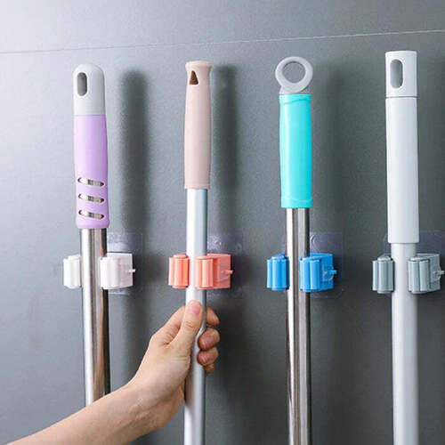 Magic Sticker Series Self Adhesive Mop And Broom Holder