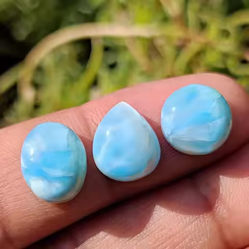 6mm Natural Larimar Cabochon Stone