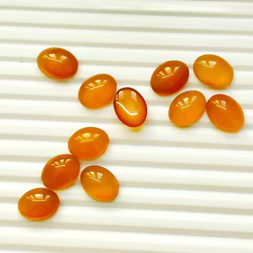 Calibrated Marquise Shape Polished Orange Carnelian Gemstone