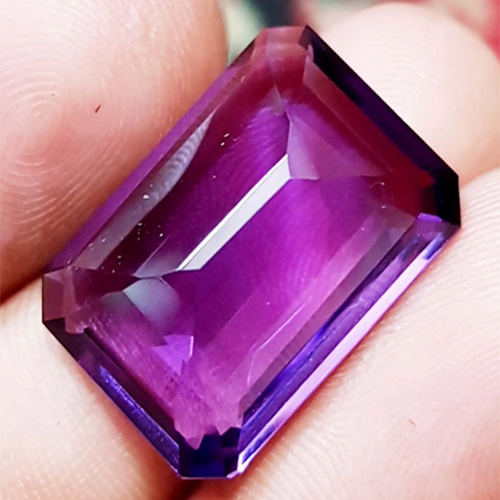 Octagon Shape Natural Purple Amethyst Gemstone