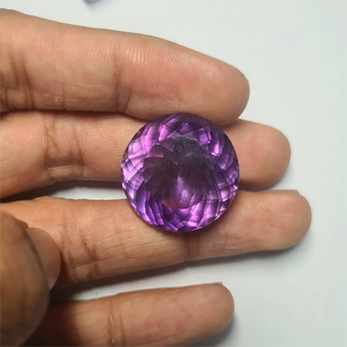 Natural Crystal Gemstone Healing Amethyst Puffy Round For Decoration