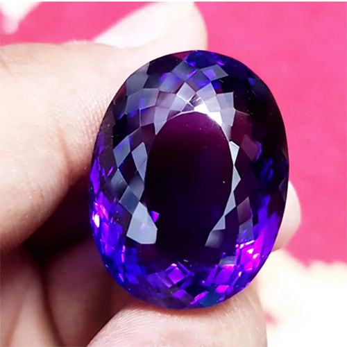 Natural 66 To 70 Ct Purple Amethyst Oval Shape Gemstone - Size: Various