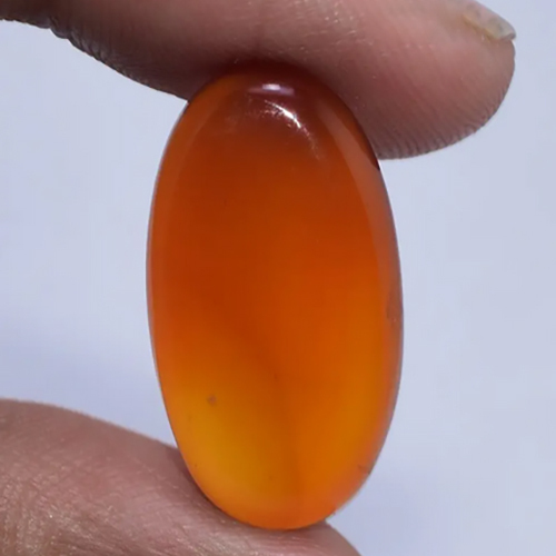 9X28Mm Onyx Oval Shape Gemstone - Stone Color: Orange