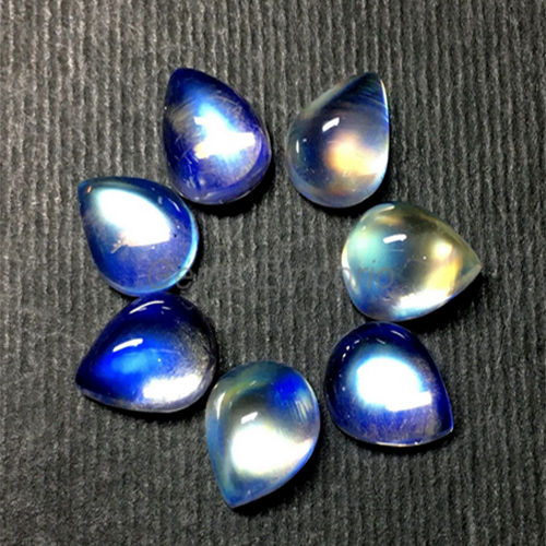 Rainbow Moonstone Faceted Pear Cut Loose Gemstones - Size: Various