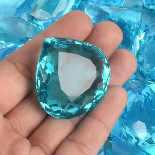 100 Carats Blue Topaz Gemstone - Shape: Heart Cut