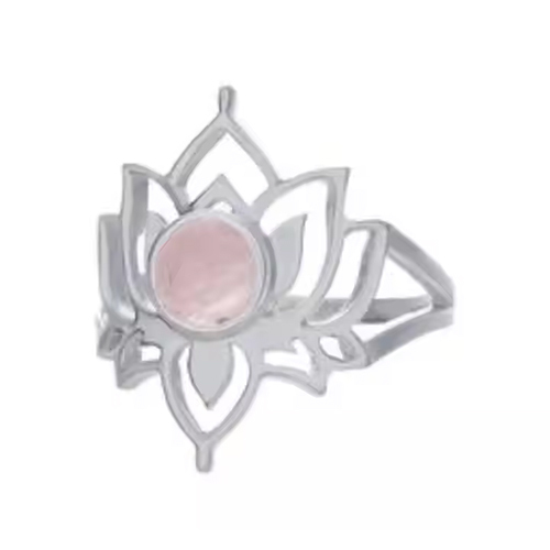 Lotus Flower Design Handmade Ring