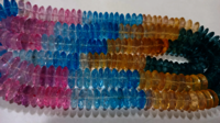 Multi Color Topaz Rondelle Faceted 11-12mm beads Strand 8 Inch Long