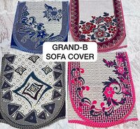 Sofa Cover - Cotton Material, Standard Size | Multicolor Floral And Geometric Pattern, Lightweight Traditional Printed Style