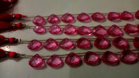 Natural Pink Topaz Heart Shape Faceted 13-15mm Beads strand 8 inch Long