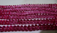 Natural Topaz Pink 8mm Rondelle Faceted Beads Strand 8 Inch Long