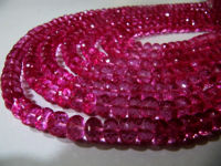 Natural Topaz Pink 8mm Rondelle Faceted Beads Strand 8 Inch Long