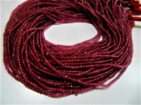 Pink Topaz Rondelle Faceted Beads 2mm Strand 13 Inches Long - Material: Stone