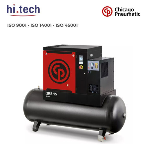 Screw Air Compressor - Mild Steel, 5 to 350 HP , 220-440 Volt Electric Power, Up to 200 PSI, Black Finish, Industrial Usage, Warranty Included