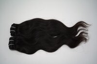 Raw Unprocessed Wavy Human Hair Weft Extensions