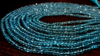 Natural Sky Blue Topaz Rondelle Faceted 3.5-4mm Beads Strand 13 Inch Long