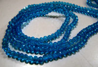 Sky Blue Topaz 3-4mm Rondelle Faceted 100 Beads  per Strand Beads