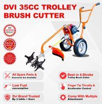 Trolley Brush Cutter with S type Rotary attachment