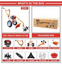 Trolley Brush Cutter with S type Rotary attachment