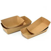 17 Oz Paper Food Tray - Rectangular Design, Matt Laminated Finish For Industrial Food Use