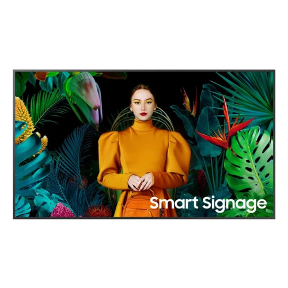 Samsung QBC Series 43 Inch Smart UHD Display - 4K UHD Resolution, Wireless Device Connectivity, Sleek Black Rectangular Design for Business Use