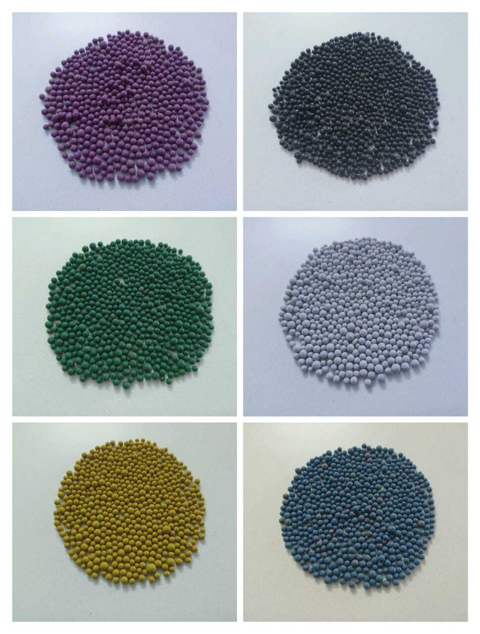 Round Bentonite Granules of Six Different Colors for Cat Litter Purpose and Industrial Purpose