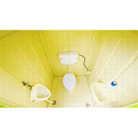 Frp Western With Urinal And Washbasin Portable Toilet - Color: Off White